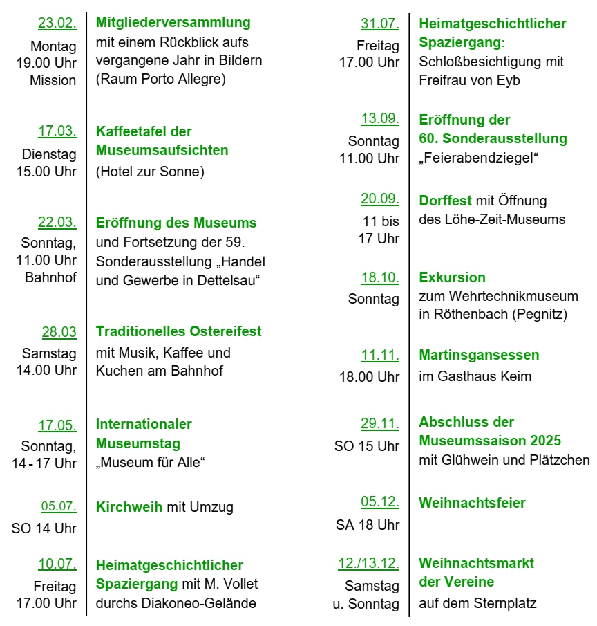 Jahresprogramm 2026